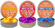 JA-RU Lab Putty Color Changing Heat Sensitive (3 Pack, Assorted) Best Thinking Smart Crazy Stress Putty with Tin, Sensory Toy Stress Relief 9576-3A