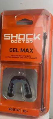 Shock Doctor Gel Max Mouthguard Black/Blue Youth 10 & Under