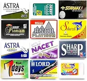 Astra-Derby-Shark-Voskhod-Rapira-Lord 60 Quality Double Edge Razor Blades Sampler (12 different brands)