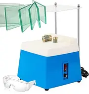 Desktop Power Stained Glass Grinder with 5/8" & 1" Grinder Bits, 1* Goggle, Industrial Mini Portable Stained Grinder Diamond Glass Art Grinding Tool