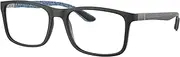 [Ray-Ban] RX8908 Eyeglasses Bundle: RX 8908 5196 Matte Black and Universal Anti-slip Silicone Leash, Matte Black