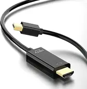 ECKDZMY Mini DisplayPort to HDMI 6 Feet Cable 4K@60Hz, Compatible with MacBook Air/Pro, Microsoft Surface Pro/Dock, Monitor, Projector and More