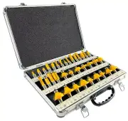 35 Piece Carbide Router Bits Set, 1/2" Shank, Multiple Route Bits, Aluminum C...