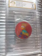 The Simpsons 1996 Magic Motion Tazo Sealed Bart Simpson 149 CGA 8 GRADED RARE