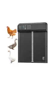 Automatic Chicken Coop Door Aluminum Weatherproof Chicken Door Opener with Timer