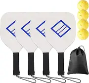 Cobuy Pickleball Paddles, Lightweight Pickleball Rackets, Pickleball Set with 4 Pickleball Balls and 1 Bag Gifts for Men Women
