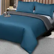 Feather Ink Dark Grey Quilt Set