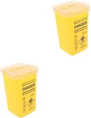 NOLITOY 2pcs Waste Sharps Container Small Sharps Container Travel Sharps Container Needle Sharps Container Sharps Bucket Tattooing Needle Disposal Containers Small Container Pp