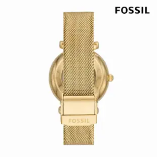 【FOSSIL 官方旗艦館】Carlie 經典金鏤空機械女錶 金色不鏽鋼錶帶 手錶 35MM ME3250(母親節)