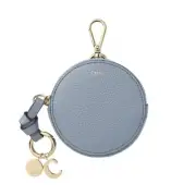 Auth Chloe Alphabet Charm CHC23SP767 Gold Leather Fob Unique Design