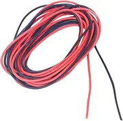 SKMWLMRAJ 8 10 12 14 16 18 20 22 24 AWG Soft High Temperature Resistant Silicone Wire 10 Meter (5M Red and 5M Black Color) Electric Cable Cable and Wire(14 AWG)