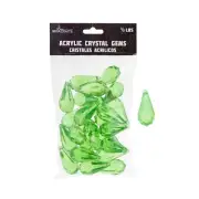 Mega Crafts - 1/2 Pound Acrylic Decorative Ice Rock Teardrops - Light Green