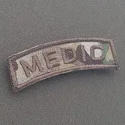 LEGEEON Multicam Medic Shoulder Tab EMS Combat Paramedic Army Morale Tactical Hook-and-Loop Patch