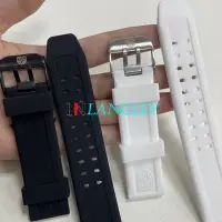 在飛比找Yahoo!奇摩拍賣優惠-23 毫米白色黑色橡膠錶帶適用於 Luminox 軟矽膠錶帶