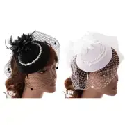 Tea Party Fascinator Hat Flower Fascinator Veil Women Fascinator Headband