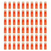 60 Pcs 7mm Archery Arrows Nocks Plastic Glue on Arrow Nock Orange