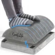 Foot Rest for under Desk at Work – Adjustable Height Memory Foam Foot Stool for