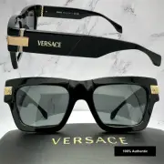 VERSACE Sunglasses New 55mm Black Gold Medusa Logo Special Project Dwayne Wade