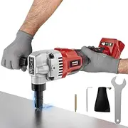Cordless Metal Nibbler for Milwaukee 18V Battery (No Battery), 18-Gauge Electric Nibbler with Assist Handle & 2 Blades, 1900RPM Brushless Metal Cutter for Stainless Steel, Aluminum, 3-Speed Settings