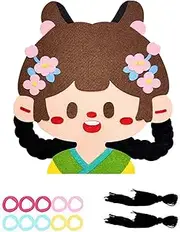 Hair Styling Toy, Hairdressing Kit, Fun Book Learn to Braid Hair, Princess Crafts For, Braiding Toys for Girls, Travel Activity, Salon Toys for Hair Salon