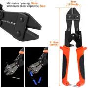 Heavy Duty Bolt Cutters 8 Inch Mini Bolt Croppers with Anti-Slip Handles xiCLi