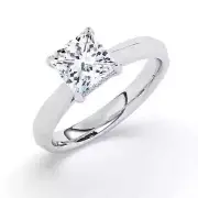 Princess Solitaire Natural Diamond Engagement Ring Platinum 1.05 CT