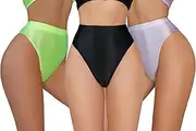 [KEOYA] Womens Sexy Smooth Thong Highwaisted Stretchy Seamless Underpanty G String Elastic Thin Briefs