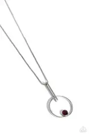 Paparazzi Hooped Theory Purple Necklace