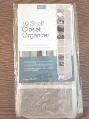Simplify Fej 10 Shelf Shoe Organizer Beige - 6"X12"X47"