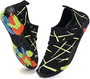 [FANTURE] Toddler Girls & Boys Water Shoes Lightweight Comfort Sole Easy Walking Athletic Slip on Aqua Sock