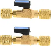 Angoily Brass Adapter Kit 2pc Hvac Ball Valve Adapter Window Bracket Included for Air Conditioning Safety