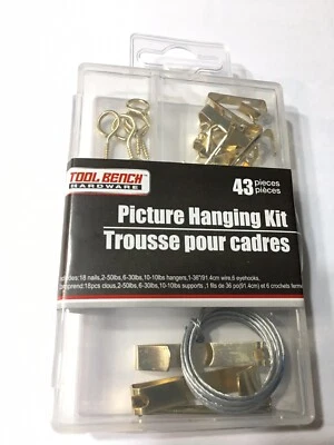 43 Pcs Professional Picture Hanging Tool Kit Hooks Assortment 2020 Free Shipping