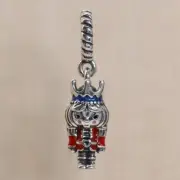 New Authentic Pandora Charm Festive Nutcracker Dangle 792331C01 W Suede Pouch