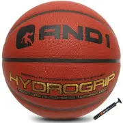AND1 Hydrogrip Premium Composite Leather Basketball & Pump- Official Size 7 2...
