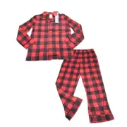 Wondershop Kids Sleepwear Kids Top w Pants Set Large Size 10/12 Red Check Print