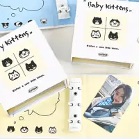 在飛比找momo購物網優惠-【相片收納】卡通小貓磁吸活頁拍立得小卡收納本(追星 愛豆小卡