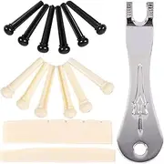 ａ aternee Guitar String Pegs Tools Kit Lightweight for Repairing 1 Guitar Bridge Pin Puller