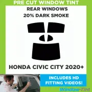 For Honda Civic City 2020+ Pre Cut Window Tint Kit 20% Dark Rear Tinting Film