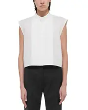 Helmut Lang Cap Sleeve Tuxedo Shirt