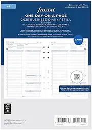 A5 Business day per page English appointments 2025