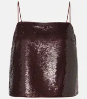 [Roland Mouret] Roland Mouret Sequined top AU 8 brown