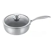 304 Honeycomb Stainless Steel Frying Pan Non-stick Pan Uncoated Household Pan