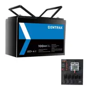 GENTRAX 12V 100Ah Lithium Battery + Switch Panel ON-OFF Control Box (Connect 12 Devices)
