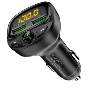 QC3.0 3A Digital Display Wireless bluetooth Fm Transmitter Fast Charging USB Car Charger For iPhone X XR XS Huawei P30 S10+ Note 10