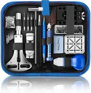 EasyTime Watch Repair Tool Kit: 149 PCS Professional Watch Toolkit for Maintainance Battery Replacement Watch Link Adjustment Back Removal, Blue, 149PCS, 149 IN 1 watch battery replacement tool