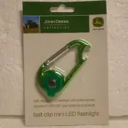 John Deere Collection Belt Clip Mini LED Flashlight and Bottle Opener
