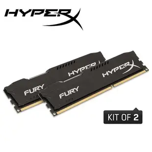 金士頓 HyperX FURY DDR3 1866 Kit 4GX2 8G HX318C10FBK2/8 單面超頻 黑色