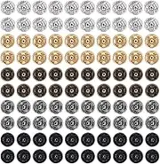 100PCS 5mm Mini Snap Buttons for Doll Clothes Assorted Metal Snap Fasteners Buttons Round Button Buckle Small Press Buttons Miniature Snap Buttons for Dolls Clothing Sewing Accessories