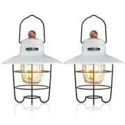 2 Packs LED Camping Lantern USB C Rechargeable Lantern 3 Light Modes EVERBRITE