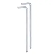 2pcs Ball End Hex Key Wrench 6mm L-Shape Extra Long Arm Metric Wrenches, Silver